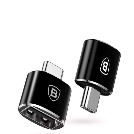 Адаптер Baseus USB Female To Type-C Male Adapter Converter Black | Зображення 2