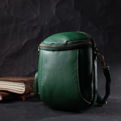 Сумка Vintage Жіноча з м&apos;якої натуральної шкіри Зелена (22341) | Зображення 9