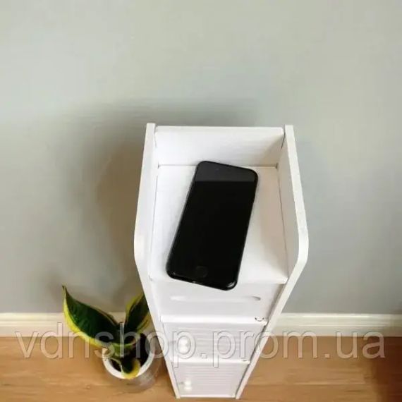 Узкий шкаф для ванной комнаты и туалета, держатель туалетной бумаги напольный PK-01 (80cm*15cm*15cm) | Зображення 3