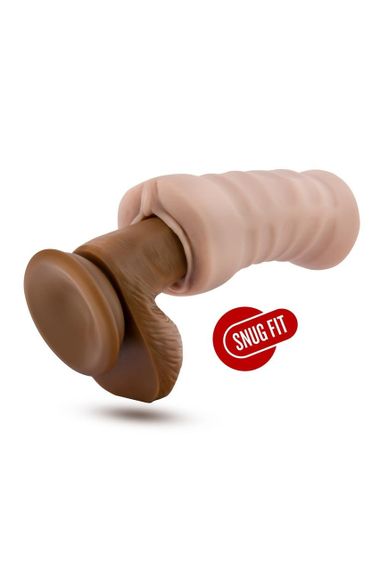 Мастурбатор-вагіна Blush Enlust Destini з віброкулею, бежевий, 11.5 см Sex Aura | Зображення 4