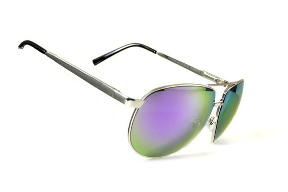 Окуляри захисні Global Vision Aviator-4 (G-Tech™ purple), фіолетові дзеркальні лінзи | Зображення 1