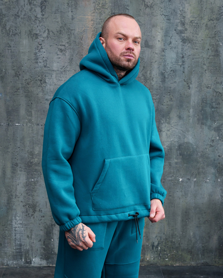 Костюм оверсайз зима преміум бірюза M | Зображення 5