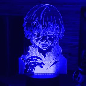 Акриловий світильник-нічник Кен Канекі (Ken Kaneki) синій tty-n000617