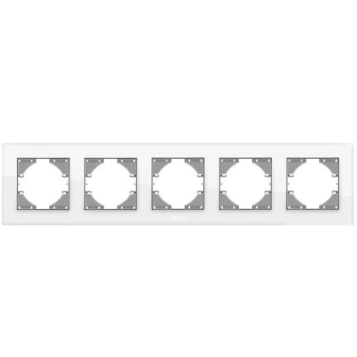 BINERA біле скло Рамка горизонтальна 5-а Videx | Зображення 2