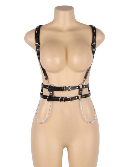 Портупея з ланцюжками Star Night та регулюванням по талії, чорний sexstyle | Зображення 3