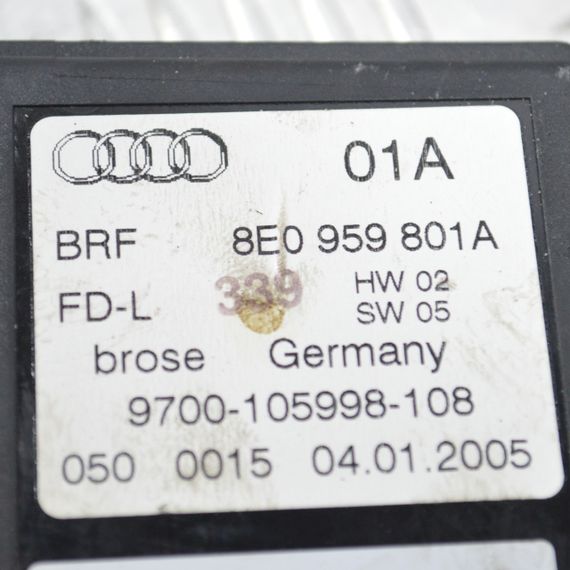 Блок моторчика заднього лівого склопідйомника Audi A4 B7 2004-2008 Модуль скла задній лівий Ауді а4 б7 8E0959801A | Зображення 2