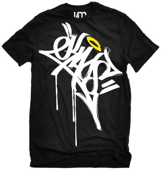 Футболка мужская с принтом повседневная S Черная