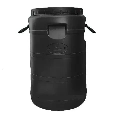 Бочка пластикова  50 л технічна чорна бідон  широка горловина ємність для води | Зображення 2