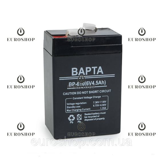 Аккумулятор ВАРТА BP-610 6V/4.5A для весов, радиоустройств, фонарей, систем охраны и сигнализации,игрушек