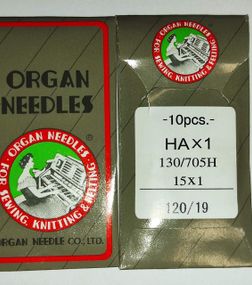 Голки швейні універсальні ORGAN №120 для побутових швейних машин паперова упаковка 10 штук