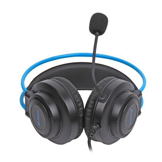 Навушники A4-Tech FH200i (Blue) з мікрофоном,колір сірий + блакитний | Зображення 1