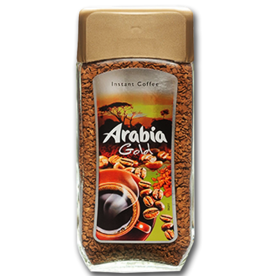 Кава розчинна гранульована Arabia GOLD, 200г, Польща, в скляній банці, сублімована