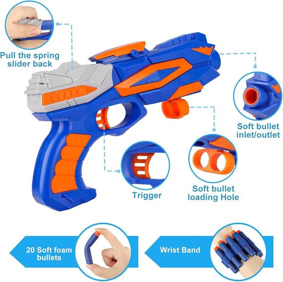 Цифрова мішень з іграшковою зброєю для Nerf, іграшкою-пістолетом із пінопластовими кулями для дітей | Зображення 3
