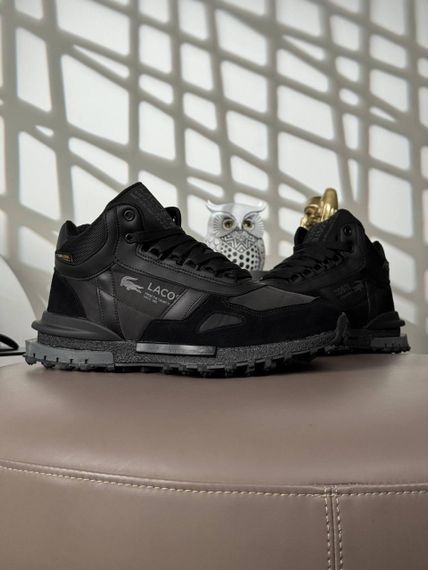 Зимние Мужские кроссовки New Lacoste Elite Active High Fur All Black (топ качество) А4865 44 28 - 28,5 см | Зображення 5