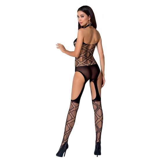 Бодістокінг Passion BS060 black, комбінезон, імітація трусиків і гольфів, S/M/L | Зображення 3