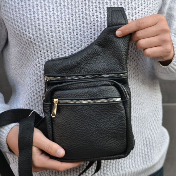 Сумка крос-боді гладка, Чоловіча сумка через плече нагрудна, Сумка-кросбоді молодіжна ZS-78 | Зображення 7