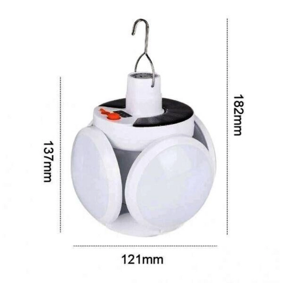 Лампа на сонячну батарею, туристичний акумуляторний ліхтар   знижка | Зображення 8