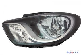 Фара Hyundai i-10 07-13 правая, электрич. (Depo) черная 921020X220