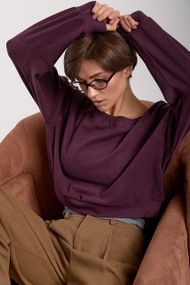 Вільна кофтинка у комлекті з майкою - фіолетовий цвет, ONE SIZE (є розміри)