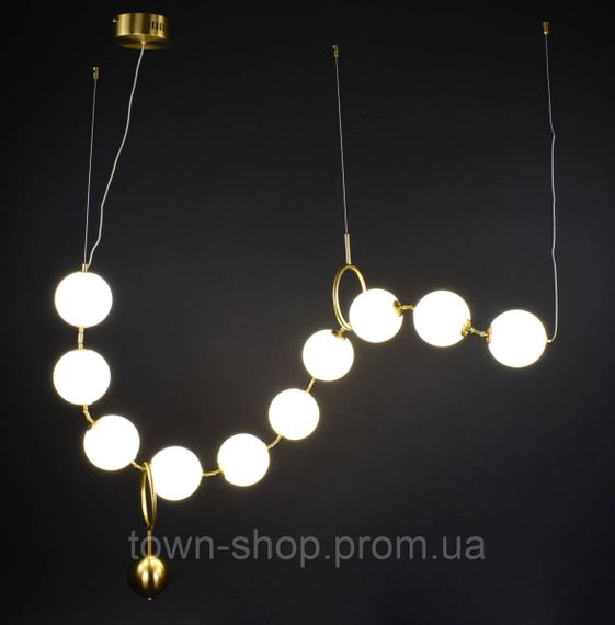 Люстра потолочная LED MBJ9-1650-k Латунь 30-160х20х150 см. | Зображення 4