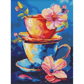 Алмазная мозаика без подрамника "Тайна чаепития" AMC8038, 30х40 см