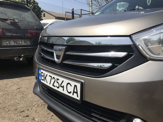 Накладки на решітку (4 шт, нерж.) для Dacia Lodgy 2012-2022 рр | Зображення 3