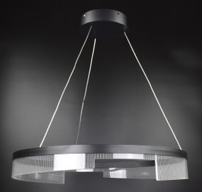 Люстра світлодіодна підвісна LED світильник для квартири на стелю лед 26985 Чорний 35-140х80х80 см.