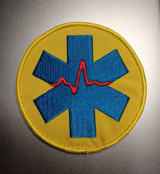 Шеврон медичний (кольоровий) 9см
