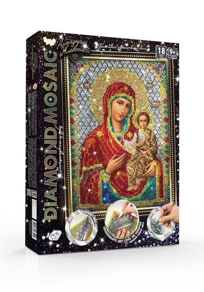 Креативна творчість "Діамантовий живопис. DIAMOND MOSAIC" DM-02 Danko Toys Маки Вид 4 | Зображення 5