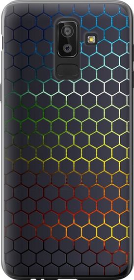 Чехол на Samsung Galaxy J8 2018 Переливающиеся соты "498u-1511-17620"