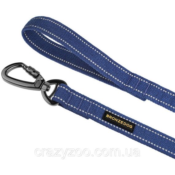 Поводок для собак BronzeDog брезентовый синий 2x200 см 61202Б/T | Зображення 3