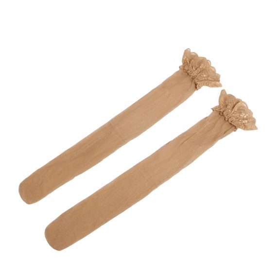 Чулки с люрексом Star Night Lase Pearlescent на силиконовой ленте, бежевые, XS-M sexstyle | Зображення 3