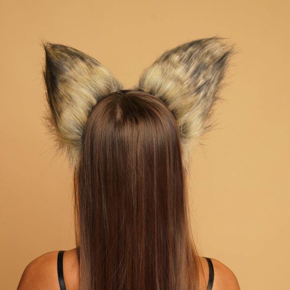 Пухнасті котячі вуха, Коричневі з чорним OKOVA Sex Aura | Зображення 4