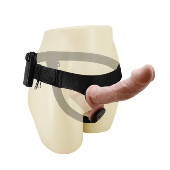 Страпон - Ultra Passionate Harness Dual Penis Strap On Flesh sexstyle | Зображення 4