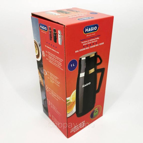 Термочашки для гарячих напоїв Magio MG-1050W 1 л, Хороший термос для чаю Термос подорожей EL-60 | Зображення 7