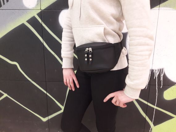 Сумка на пояс бананка Sambag Tirso MTH чорна 31 х 12 х 5 см (80131001) | Зображення 7