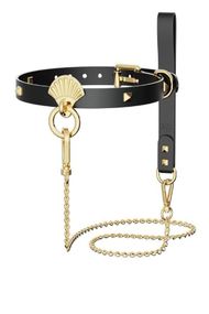 Нашийник з повідцем Zalo Collar & Leash Set Чорний One Size