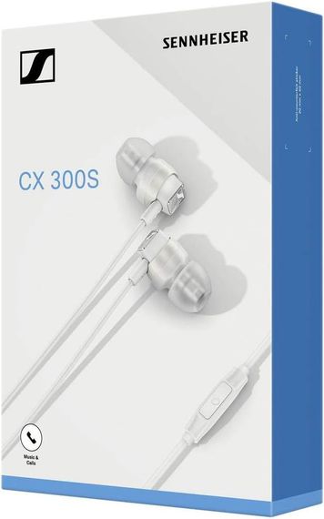 Навушники Sennheiser CX 300S з басами, 3,5 мм, музика, стереогарнітура HIFI для iPhone, Android Білі | Зображення 2