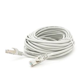 Патч-корд литой MERLION,FTP,RJ45,Cat.5e,10m,серый,CCA,Q200