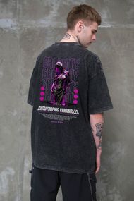 Виварена Оверсайз Футболка Without Washed З Принтом Calomity Black