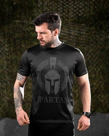 Тактична потоотвідна футболка OBLIVION Spartan black ДЛ6525