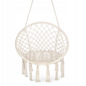 Крісло-гойдалка 4FIZJO Boho Dream 80 см підвісна, плетена Beige (P-5905973404518)