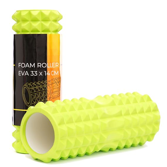 Масажний ролик Cornix EVA 33 x 14 см (валик, ролер) XR-0330 Green