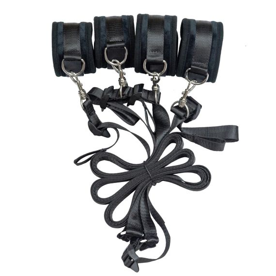 Розтяжка на ліжко Punishment - 5-Piece Bed Restraint Kit - Black Sex Aura | Зображення 1