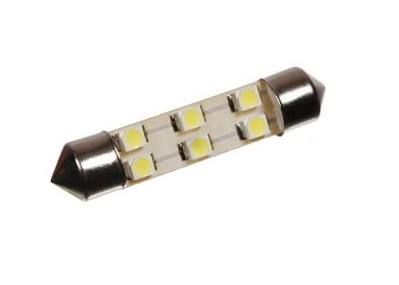 Світлодіодна софітна автолампа T10, 40-42mm, 6pcs 3528 (45 Lm) (6000К) Foton | Зображення 2