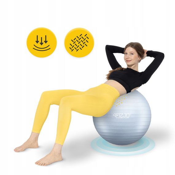 М'яч для фітнесу (фітбол) 4FIZJO 65 см Anti-Burst Grey (P-5905973404785) | Зображення 5