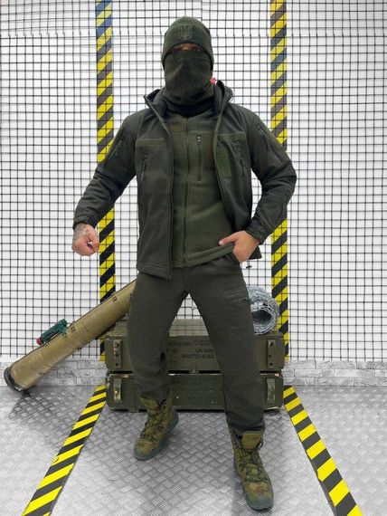 Костюм олива SoftShell софтшел 5в1 ВТ4937