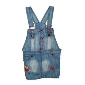 Сарафан джинсовый для девочки, синий с цветами 01760 Mini Bordo 3г/98/28