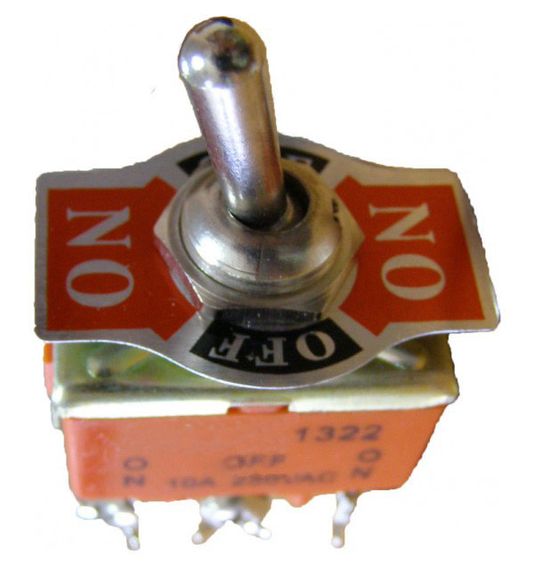 Тумблер 1322 двополюсний 3 положення (ON-OFF-ON) Ny95500912