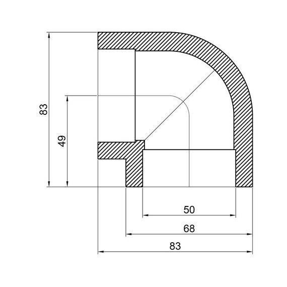 Кутник PPR Thermo Alliance 50, 90° DSE005 | Зображення 1